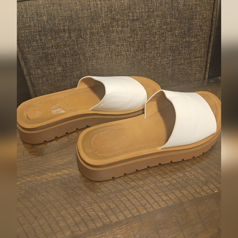 Women's White Slide Sandals